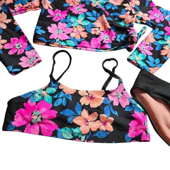 Art Class 3 pc bikini tankini rashguard swimsuit M8 - Picture 3 of 8